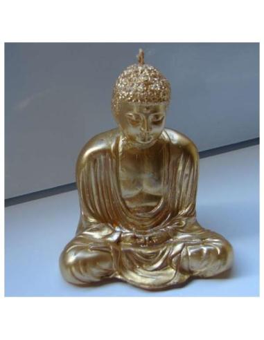 Vela Buda de Oro sentado 12 cm