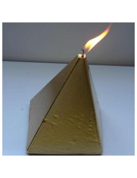 Vela Piramide oro 10x13 cm