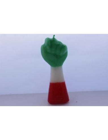 Puño Verde / Blanco / Rojo  14 cm.